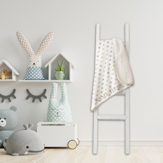 Couverture Polaire Blanche polaire Polkadot moderne