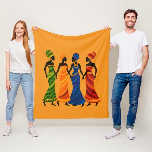 Couverture Polaire Blanche polaire pour femmes africaines (En situation)