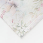 Couverture Polaire Blanche polaire, prairie fleurie (Coin)