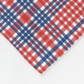 Couverture Polaire Blanche polaire rouge blanc et bleu plaid (Coin)
