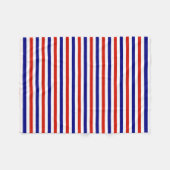 Couverture Polaire Blanche polaire rouge blanc et bleu rayé lanceur (Devant (Horizontal))