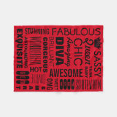 Couverture Polaire Blanche Queen Fleece (Devant (Horizontal))