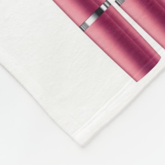 Couverture polaire blanche rose Queen (Coin)