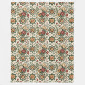 Couverture Polaire Blanche Rose rustique Delicate Shabby Style Chic (Devant)
