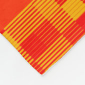 Couverture Polaire Blanche rouge orange jaune (Coin)