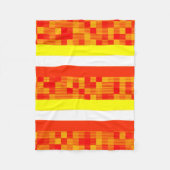 Couverture Polaire Blanche rouge orange jaune (Devant)