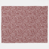 Couverture Polaire Blanche Sherpa rose Fluide foncé (Devant (Horizontal))