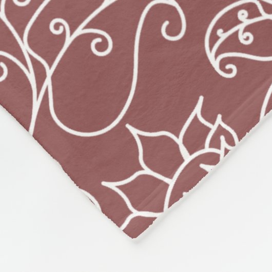 Couverture Polaire Blanche Sherpa rose Fluide foncé (Coin)