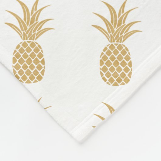 Couverture Polaire Blanche-Toison d'ananas royal (Coin)