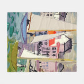 Couverture Polaire Blanche-Toison de Venise Raoul Dufy (Devant (Horizontal))