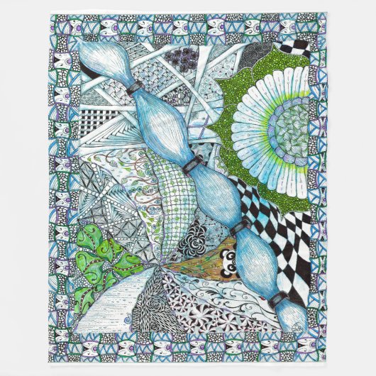 Couverture Polaire Blanche Zen-Fun (Devant)