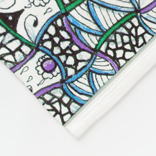 Couverture Polaire Blanche Zen-Fun (Coin)