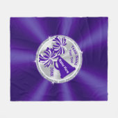 Couverture Polaire Blanches à la crème d'argent mauve personnalisées (Devant (Horizontal))