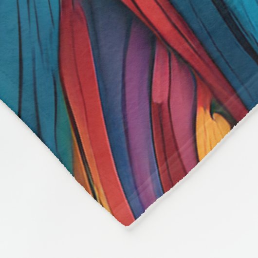 COUVERTURE POLAIRE BLANCHET DE PARROT ABSTRAIT (Coin)