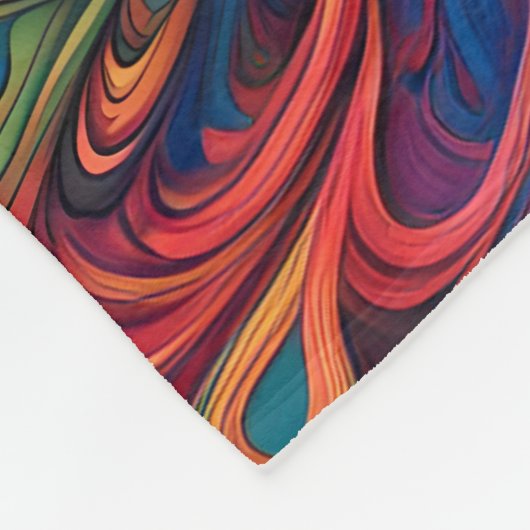 COUVERTURE POLAIRE BLANCHET DE PEACOCK ABSTRAIT (Coin)