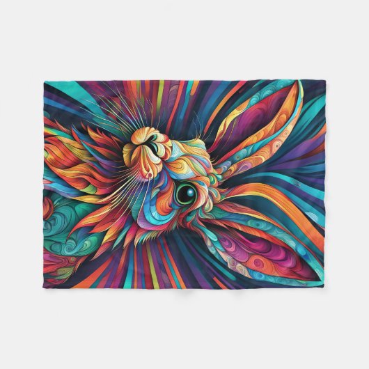 COUVERTURE POLAIRE BLANCHET DE RABBIT ABSTRAIT (Devant (Horizontal))