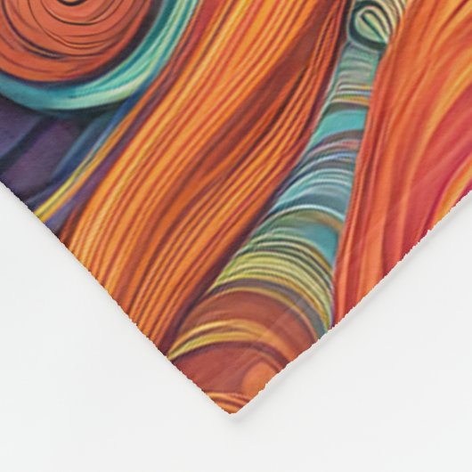 COUVERTURE POLAIRE BLANCHET D'ÉCRAN ABSTRAIT (Coin)