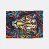 COUVERTURE POLAIRE BLANCHET LEOPARD ABSTRAIT (Devant (Horizontal))