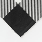 Couverture Polaire Blanchisserie blanche et noire (Coin)