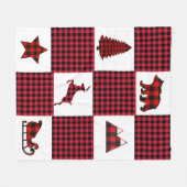 Couverture Polaire Blanchisserie de Noël Buffalo Plaid (Devant (Horizontal))