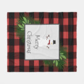 Couverture Polaire Blanchisserie en laiton de sapin noir et rouge (Devant (Horizontal))