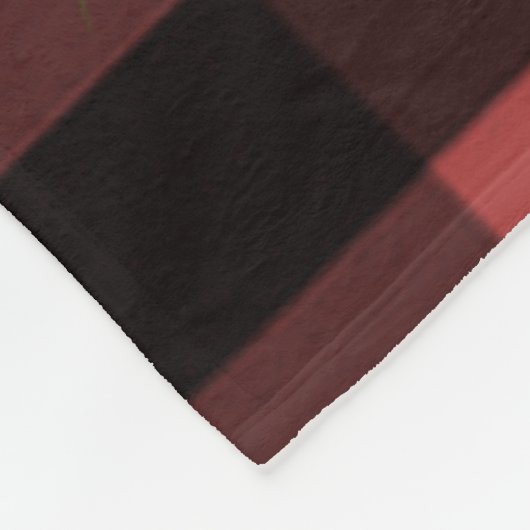 Couverture Polaire Blanchisserie en laiton de sapin noir et rouge (Coin)