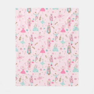 Couverture Polaire Blanchisserie en peluche rose Ballet de biscuit pa