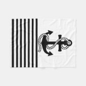 Couverture Polaire Blancs noirs et Ancre noire (Devant (Horizontal))