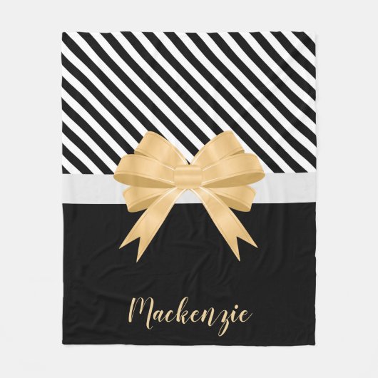 Couverture Polaire Blancs noirs Goldem Bow (Devant)