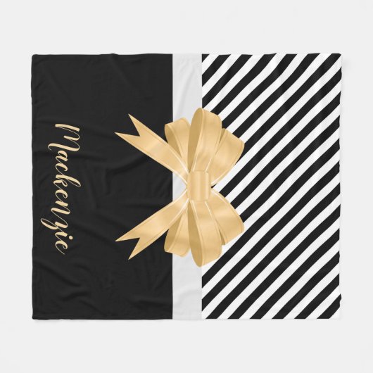 Couverture Polaire Blancs noirs Goldem Bow (Devant (Horizontal))