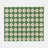 Couverture Polaire Blancs rond de marguerite (Devant (Horizontal))