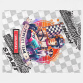 Couverture Polaire Blanket Formule 1 Racing Anniversaire Garçon (Devant (Horizontal))