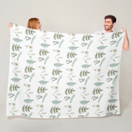 Couverture Polaire Blanket - Summer Leaves (En situation)