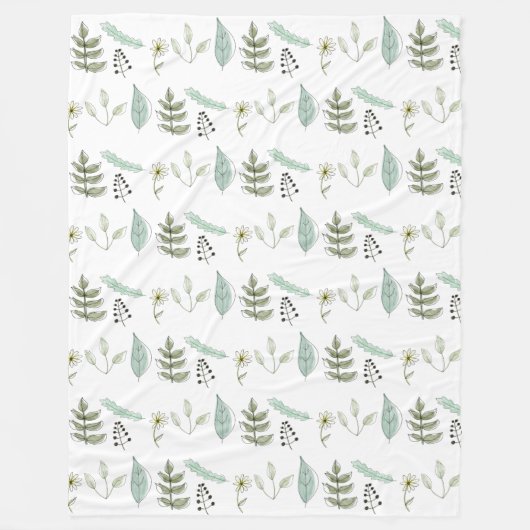 Couverture Polaire Blanket - Summer Leaves (Devant)