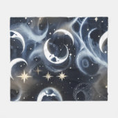 Couverture Polaire Blankets – Platinum Silver Celestial Moon Luxury (Devant (Horizontal))