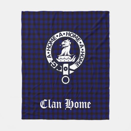 Couverture Polaire Blason de la maison du clan et tartan (Devant)
