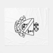 Couverture Polaire Blason de Phi Chi Theta | N&B (Devant (Horizontal))