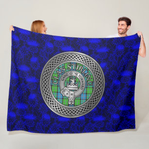 Couverture Polaire Blason et nœud tartan du clan Stirling