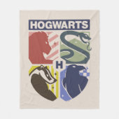 Couverture Polaire Blason timbré vintage HOGWARTS™ (Devant)