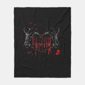 Couverture Polaire Blegh Breakdown, Skeleton Heart Hands, Emo Band, S (Devant)