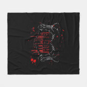 Couverture Polaire Blegh Breakdown, Skeleton Heart Hands, Emo Band, S (Devant (Horizontal))