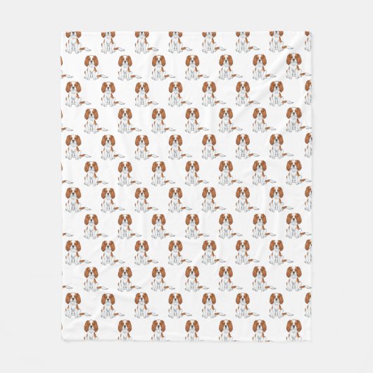 Couverture Polaire Blenheim Cavalier King Charles Spaniel Motif (Devant)