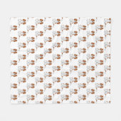 Couverture Polaire Blenheim Cavalier King Charles Spaniel Motif (Devant (Horizontal))