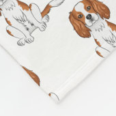 Couverture Polaire Blenheim Cavalier King Charles Spaniel Motif (Coin)