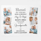Couverture Polaire Blessé Grand-Parents Citer Photo Collage (Devant (Horizontal))