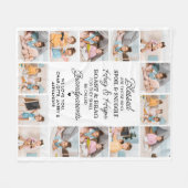Couverture Polaire Blessé Grand-Parents Custom Modern Photo Collage (Devant (Horizontal))