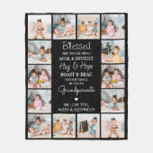 Couverture Polaire Blessé Grand-Parents Custom Modern Photo Collage (Devant)
