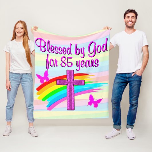 COUVERTURE POLAIRE BLESSÉ PAR DIEU PENDANT 85 ANS FLEECE BLANKET (En situation)