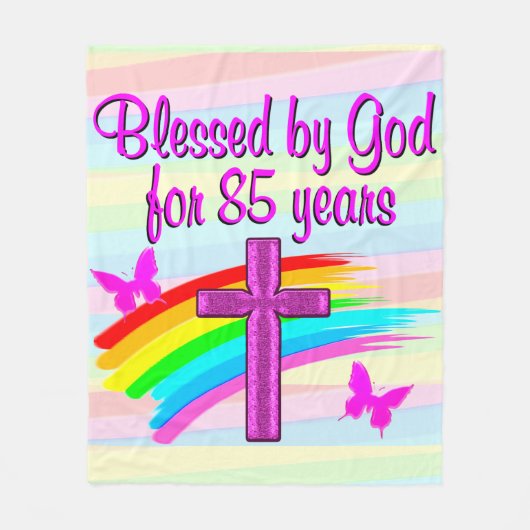 COUVERTURE POLAIRE BLESSÉ PAR DIEU PENDANT 85 ANS FLEECE BLANKET (Devant)