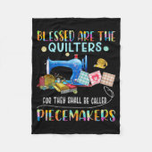 Couverture Polaire Blessed Are The Quilters Funny Sewing Quote Gift (Devant)